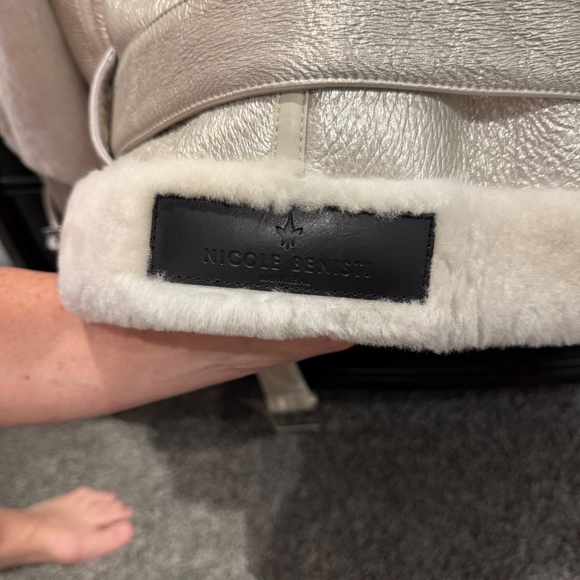 Nicole Benisti Montreal Shearling/Leather Coat - Picture 7 of 12